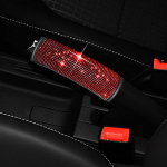 Rhinestone'i auto k&auml;sipiduri kate, nahk, libisemisvastased k&auml;sipiduri k&auml;epidemed Protector Decor, universaalsed salongitarvikud naistele punane