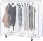 Kapi Vertikaalne riidepuu Lai tolmukate Klamber R&otilde;ivaste Garderoobi kate Vertikaalne riidepuu 50 * 150 * 100cm gray