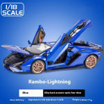 1:18 Lamborghini Uue Energia Superauto Sulamist Valatud Auto Mudel Heli ja Valguse Seeria T&otilde;mmatava Funktsiooniga Laste M&auml;nguasi Poisi S&uuml;nnip&auml;evakingitus sinine