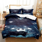 3D-prindiga Hollow Knighti m&auml;ngu voodipesukomplekt Tekikate Voodikomplekt Tekikate Padjap&uuml;&uuml;r Tekk Kuninga/Kuninganna suuruses Poiste t&auml;iskasvanute voodipesu 70x133cm 2pcs