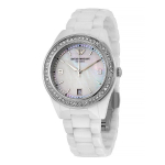 Emporio Armani AR1456 Ceramica kronograafi valge sihverplaadiga valge keraamiline naiste k&auml;ekell valge