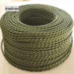 0,75mm*2 soonega elektriline vaskjuhe vintage keerutatud kangasjuhe kootud 2 soonega tekstiiljuhe ripplambi juhe Edisoni valgustus 20m