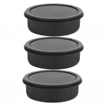 3 TK mustast plastikust kaasaskantava objektiivi tagakaane korpuse esikorgi komplekt sobib Pentaxi PK-kinnitusega kaamerale