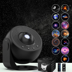 Galaxy Stari projektor &ouml;&ouml;valgus 360&deg; p&ouml;&ouml;rlev HD siseprojektorlamp 13 &uuml;hes planetaariumiprojektor magamistoa jaoks valge m&uuml;raga English manual