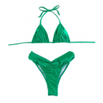 2 tk/komplekt Naiste ujumistrikoo komplekt, p&auml;itsetega alustraat, polsterdatud rinnahoidjata, k&otilde;rge v&ouml;&ouml;kohaga bikiinp&uuml;ksid, rannariided L