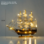 K&auml;sitsi valmistatud puidust purjekas mudel dekoratsioon &ndash; Sile purjetamine l&otilde;petamiskingitus Refer to option picture