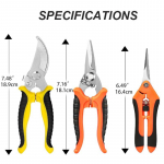 3 tk Multifunktsionaalsed Roostevabast K&auml;&auml;ridega L&otilde;ikurid Aia K&auml;&auml;rid Aiat&ouml;&ouml;deks Lill Puuviljapuu K&auml;sitsi K&auml;&auml;rid Elektriku T&ouml;&ouml;riist
