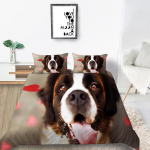 Uus Mood Loomadega Stiilis Tekikate Komplekt 3D Koerte Tr&uuml;kiga Voodipesu Kate Pol&uuml;ester Kodused Voodikomplektid Poistele T&uuml;drukutele &Uuml;he Inimese Suuruses Voodikomplekt Kingitus Baby 100x135cm
