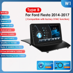 Ossuret 2din Android Autoraadio Ford Fiesta 2009 - 2017 jaoks Autoraadio Multimeedia Video M&auml;ngija GPS Navigatsioon Peaseade Carplay 4G WIFI Intelligentne DVR W1 C 8Core 2G 32G AI