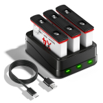 2600mAh Suure Mahutavusega Aku Insta360 X4 Kaamerale + 3-pesaline LED Kiirlaadija Insta360 ONE X4 Action Kaamera Tarvikutele 3battery and 1charger