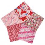 Jaapani stiilis lilleline puuvillakanga komplekt: 5 v&auml;rvi patchwork k&auml;sit&ouml;&ouml;projektide jaoks