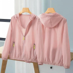 Naiste suvine p&auml;ikesekaitsekreem Fashion &otilde;huke hingav tuulejakk naiste jope kapuutsiga lahtine p&auml;ikesekaitsejope S