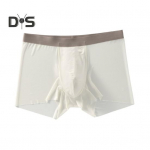 Meeste bokserid Keskmise k&otilde;rgusega elastse v&ouml;&ouml;kohaga U-kumer hingav sile l&uuml;hike aluspesu J&auml;&auml;siidist &otilde;hukesed p&uuml;ksikud L sinine