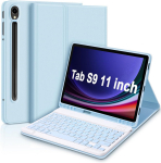 Samsung A9 Plus tahvelarvuti &uuml;mbris koos S9 FE eemaldatava Bluetooth klaviatuuri ja hiirega - A78 kaitsekate Tab A7 8.7 T220