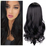 Pikad lainelised parukad Ombre hall kuni arbuusipunane must hall lilla sinine pruun s&uuml;nteetiline juuksed mustadele valgetele naistele Cosplay peoks 26 inch