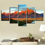 L&otilde;uendimaaling 5 t&uuml;kki m&auml;gimaastiku pildid Odulaarsed HD-prindid Moodsad kunstiteosed Seinakunsti sisekujundus Kodu Elutuba Ilma raamita 20x35cm*2 20x45cm*2 20x55cm*1