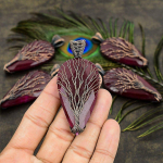 Ruby(Simulated) Gemstone Copper Wire Wrap Jewelry Pendant 2.80 e7l69