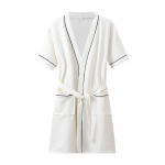 Kevad- ja suveunisex l&uuml;hikeste varrukatega puuvillane hommikumantel: Naiste tavalised ja meeste suured suurused, hotellikvaliteediga &ouml;&ouml;s&auml;rgid Medium