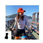 Naiste Pro Team triatloni&uuml;likond Jalgrattas&auml;rgi komplektid Roosa Pikkade varrukatega Skinsuit &Uuml;hes t&uuml;kis kombinesoon Speedsuit XS valge