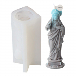 3D Jesuses silikoonk&uuml;&uuml;nlavorm k&auml;sitsi valmistatud seebist kipsvaigust aroomiteraapia k&uuml;&uuml;nla silikoonvormi t&ouml;&ouml;lauakaunistustele A