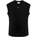 Off-White Ss24 &Uuml;hev&auml;rviline &Uuml;mmarguse Kaelusega Kitsas Varrukateta Vest Tavaline L&otilde;ige Meeste pealmine riietus Must OMAC027C99JER0011001 S black