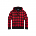 Polo Ralph Lauren Ruuduline Karvane Fliisist Kapuutsiga Huppar Logoga Tikandiga Meeste Hupparid Punane MNPOKNI16823-211 M
