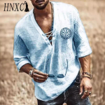 HNXC Puuvillane l&uuml;hikeste varrukatega T-s&auml;rk Meeste moodne vaba poolvarrukatega s&auml;rk tr&uuml;kitud kaastundes&auml;rk S valge