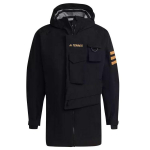 Adidas Xploric Rain Rdy Kolmekihiline Veekindel Hingav Kapuutsiga T&otilde;mblukuga Jakk Meeste Jakid Must GM4767 XS