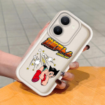 Pehme silikoonist ruudukujulise redeli mustriga telefoni&uuml;mbris, t&auml;ielikult kattev, kaamera p&otilde;rutuskindel kaitse, kummist &uuml;mbris Vivole Vivo V30 Pro 5G must