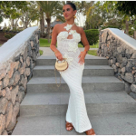 Kootud lilleline, &otilde;&otilde;nsad p&auml;itsed, varrukateta naiste kleit L