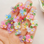 50 tk Armas Joonisfilm Mini V&auml;rvilised ja S&auml;delevad Lilled K&uuml;&uuml;nte Kunst Vaik Disainer V&otilde;lud DIY K&auml;sit&ouml;&ouml; K&uuml;&uuml;nte 3D Kaunistused Ehted