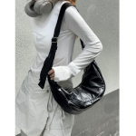 &Otilde;livaha Nahast Kuu Klippkott Retro Tekstuuriga Crossbody Kott K&uuml;lje all Kanda &Uuml;he &otilde;la Kott