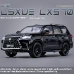 Uus suur 1:18 Lexus LX570 maastikumaastur metallisulamist survevalatud automudeli s&otilde;iduki heli ja valguse tagasit&otilde;mbamise kollektsioon Peen kingitus, mis sobib poistele must