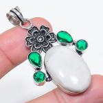 Natural Moonstone, Diopside 925 Sterling Silver Jewelry Pendant 2.29 b3g12