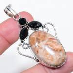 Natural Dolomite, Spinel Gemstone 925 Sterling Silver Jewelry Pendant 2.52 k6q25