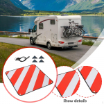 Warning Sign for Italy/spain Reflector with 4 Tie Down Straps 2 in 1 Reflective Red