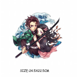 Anime Demon Slaye Iron On Plaastrid Soojus&uuml;lekanded Plaaster riietele poistele T&uuml;drukutele T-s&auml;rk Kapuuts Isetehtud aplikatsioonid Kaunistus