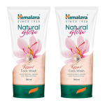 Himalaya Natural Glow Kesar N&auml;opesu Pakk 2 tk 150ml V&auml;rskendav Nahas&auml;ra Kashmiri safrani ja m&uuml;ndiga