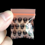 100 tk 3 * 4 cm oranž pealuu, paksendatud v&auml;ike lukuga kott suletud taskuga ravim Ba 100pcs