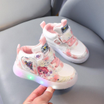 Helendavad armsad koomiksilapsed kingad t&uuml;drukutele Tossud LED Lapsed T&uuml;drukud Helendav Toss 21 (Insole 13.3cm) roosa