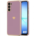 Coque de Protection - BOOLING - Samsung Galaxy A17 4G/5G - TPU Motif C&oelig;ur Antichoc Souple Violet