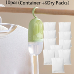 10 tk korduvkasutatavaid niiskust imavaid karpe, sisaldab 1 kuivatusainet + 9 asenduspakki, k&otilde;rge kvaliteet ja niiskuslahendus 10pcs beige