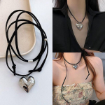 Armumine-s&uuml;damesse kaelakee choker naiste kaelakee ehted igap&auml;evane h&otilde;bedane must kaelakee s&uuml;damekujuline kaelakee ripatskaelakee