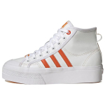 Adidas Nizza Platform Mid Vegan White Bliss Orange Naiste tossud Cloud-White Semi-Impact-Orange GY1897 35&frac12;