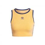 Adidas Originals Tikitud Logo Kontrastne L&uuml;hike Top Naiste Topid Kollane JH0621 XL