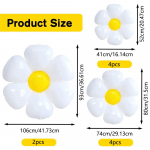 Daisy &otilde;hupallid tohutu valge lillega karikakra fooliumiga Mylar &otilde;hupallid Boho kaunistused