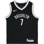 Nike X NBA koost&ouml;&ouml; vest Brooklyn Nets Durant SS25 7 logo vabaaja spordipusa V-kaelusega kiiresti kuivav laste pealisr&otilde;ivad must 3Z2B3BZ6P-DURANT S