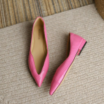 Moodsad lamedad kingad naistele 2025 Uus Kevad ja S&uuml;gis Prantsuse Retro Uus Madala S&auml;&auml;rega Terava Ninaga Lamedad Kingad Daamide Zapatos Mujer 37 pink