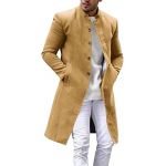 Villane Mantel Meeste Suur Suurus Paksenenud Mantel Villane Trenchcoat S khaki
