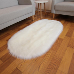 Ovaalne Vaip Pl&uuml;&uuml;svaip Elutuba Pehme Vaip Tuba Magamistuba Vaip Diivan Kohvilaud P&otilde;randamatt 60*120cm valge